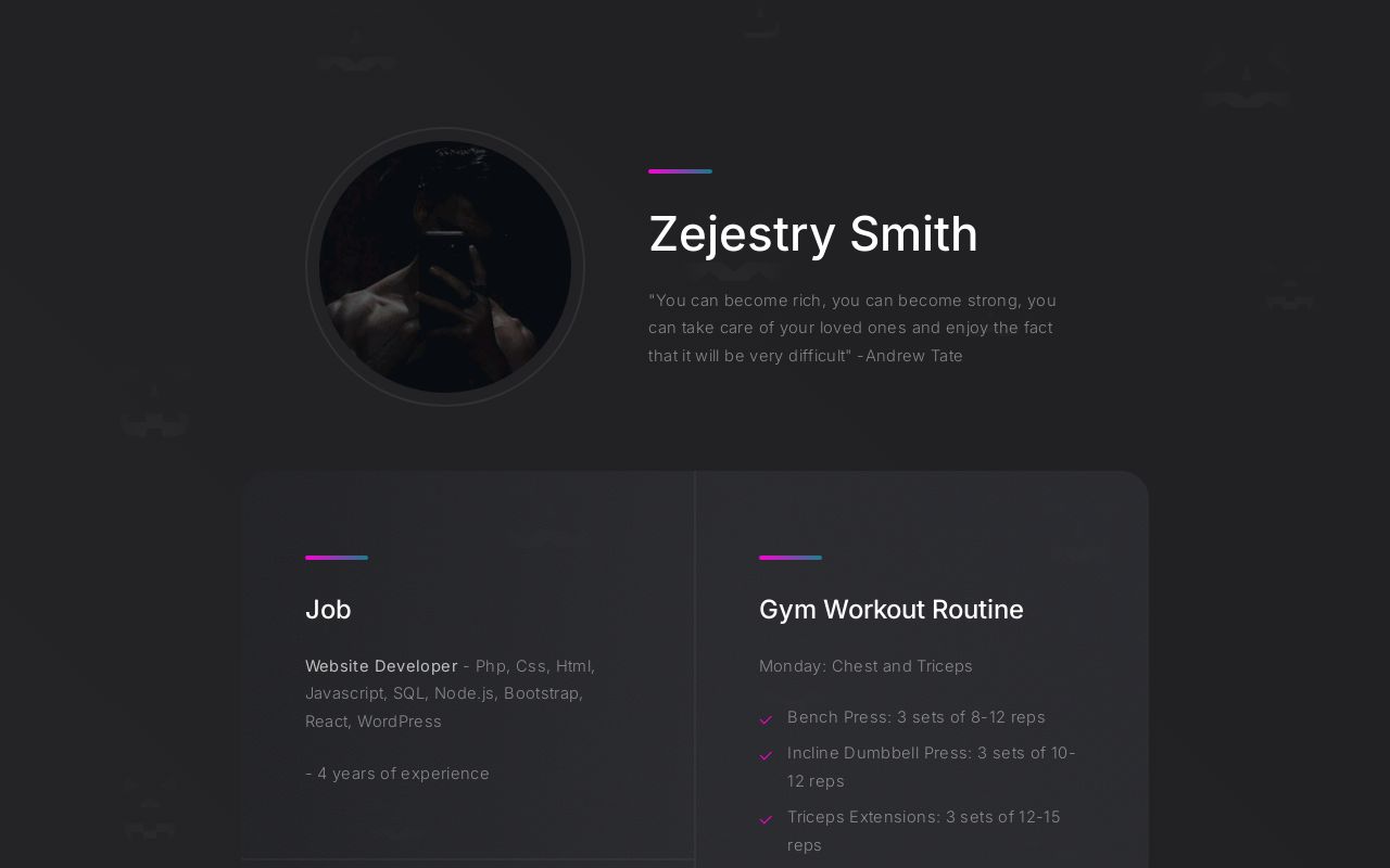 Carrd profile picture for @zej